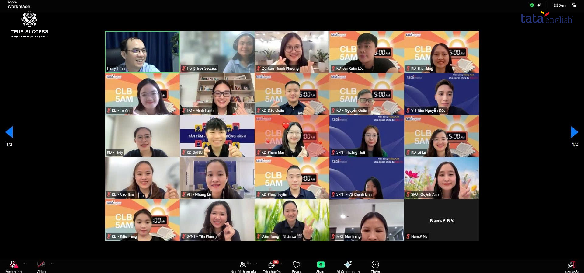 Buổi tổng kết khóa huấn luyện Lãnh đạo bản thân - Inhouse TATA English 5 lãnh đạo bản thân